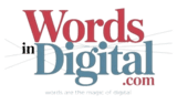 words in digital logo